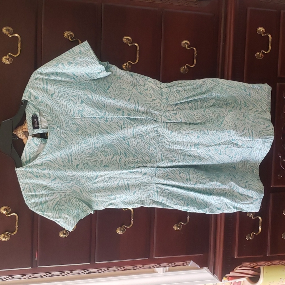 Cute KATE SPADE SATURDAY dress Size Large Blue and White